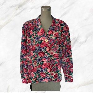 Separate Editions | Vintage Pink Floral Blouse